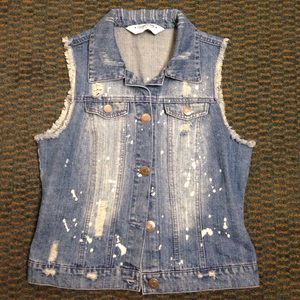 Buckle Denim Vest
