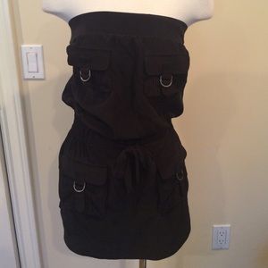 Bebe black strapless dress