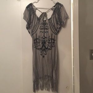 Grey chandelier affliction dress
