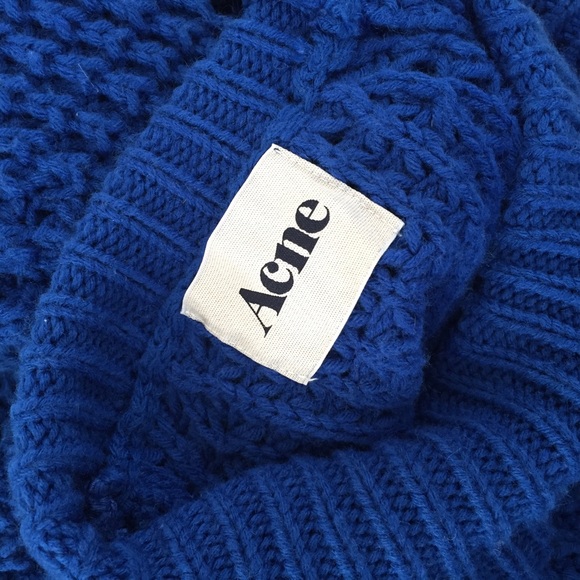 Aqua Blue ACNE knitted sweater oversized - Picture 3 of 4