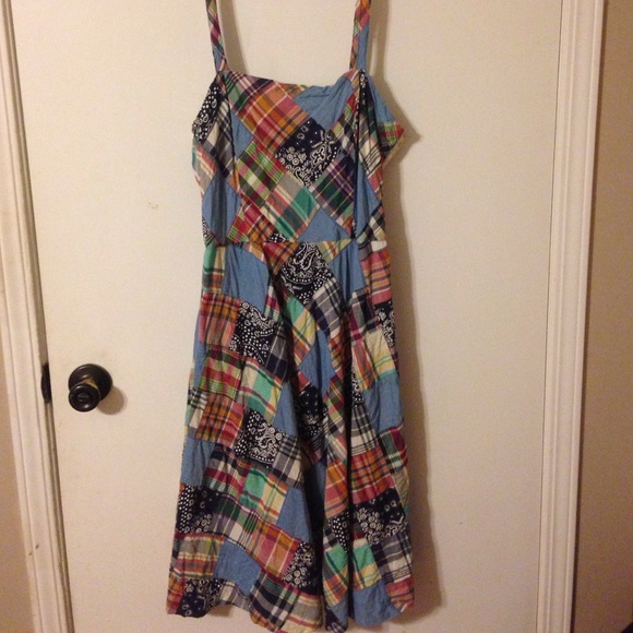 Patchwork plaid dress