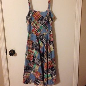 Patchwork plaid dress