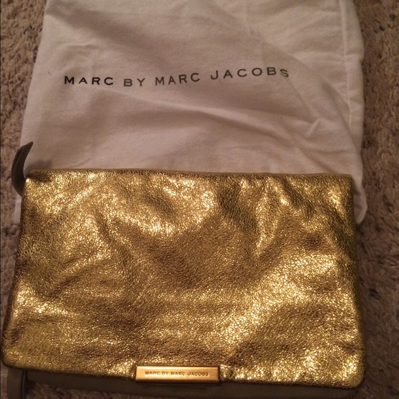 Marc by Marc Jacobs gold clutch