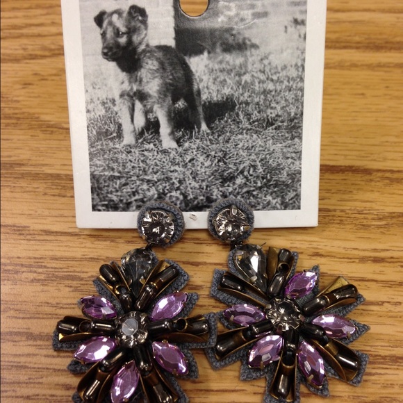 New with tag - Anthropologic Jumbo Floral drops. - Picture 2 of 3