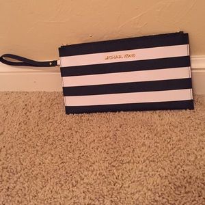 Michael Kors Small Jet Set Stripped Zip Pouch