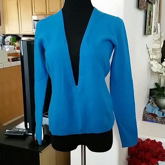 Magaschoni Teal cashmere sweater - Picture 1 of 3