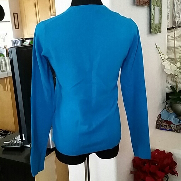 Magaschoni Teal cashmere sweater - Picture 2 of 3