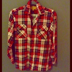 What Goes Around Comes Around Embellished Flannel