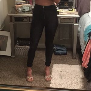 High waisted skinny fit pants