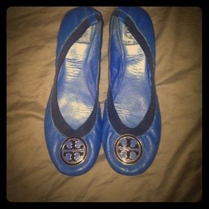 Pretty Cobalt blue Tory burch Reva flats