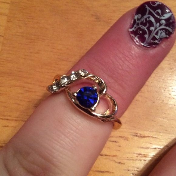 Jewelry - Golden Blue Crystal Ring *LowestPriceUnlessBundled
