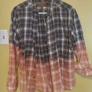 Black and orange flannel