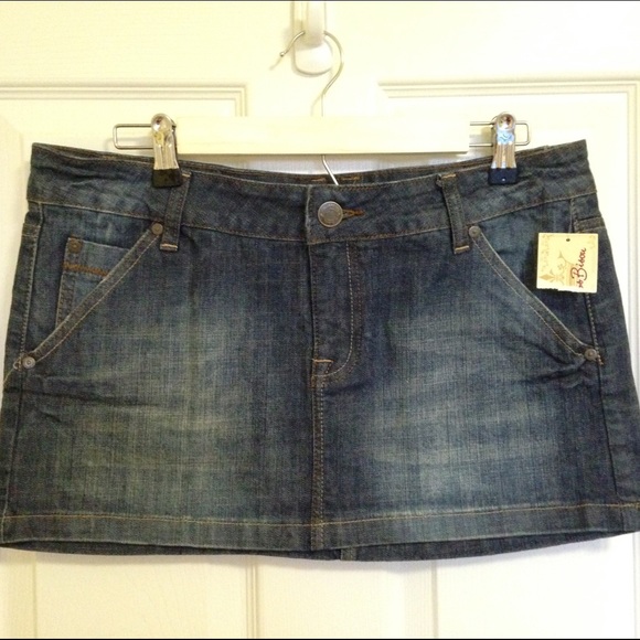 short denim skirt