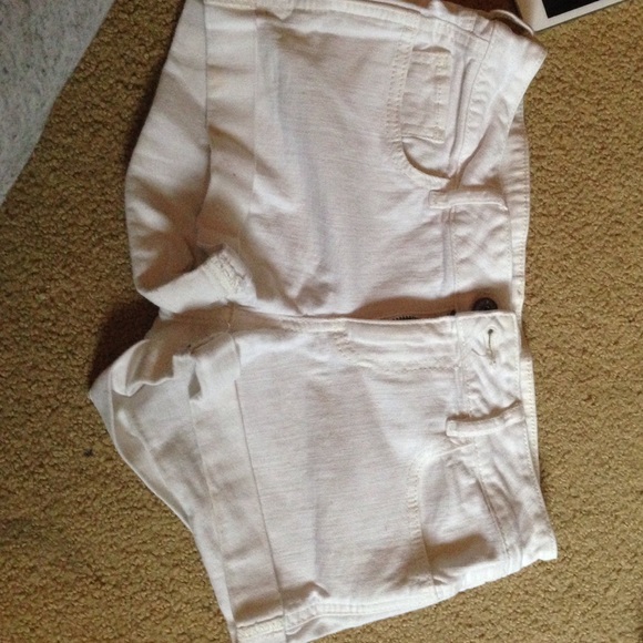 White jean shorts