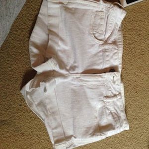 White jean shorts