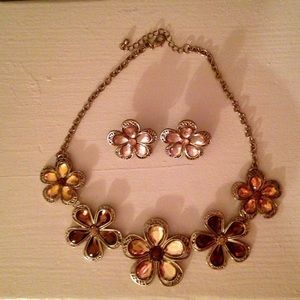 Statement necklace and earrings