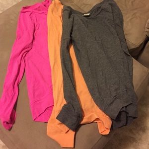 VS pink off the shoulder long sleeve Tshirts