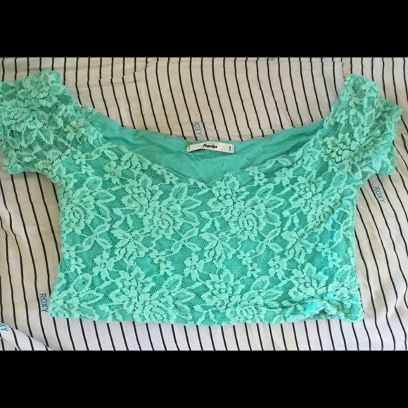 Mint crop top