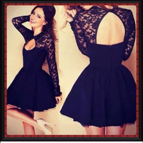 Black Lace Mini Dress! 😍