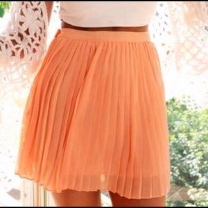 Peach Accordion Skirt