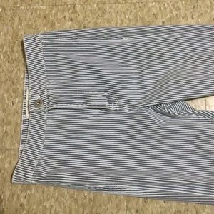 High ride bulkhead striped jeans