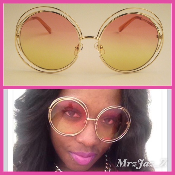 Women's oversized wire sunglasses - Picture 1 of 3