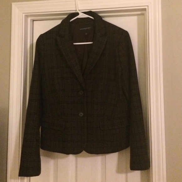 Wool Blend Cropped Blazer from Banana Republic