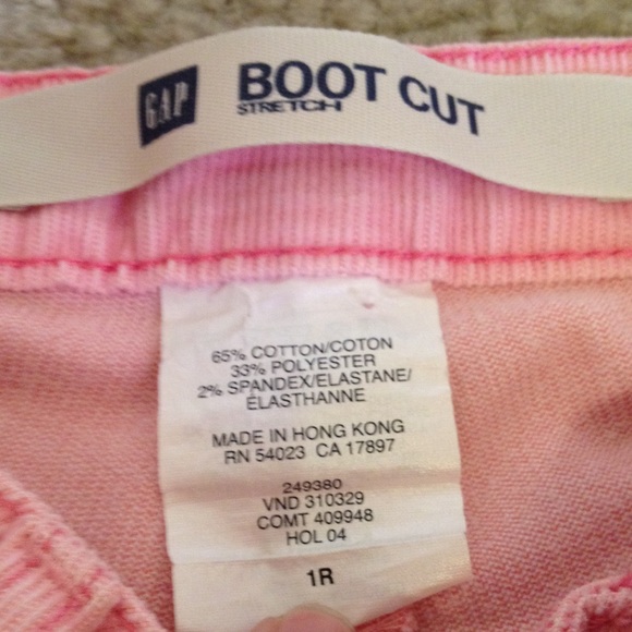 Light Pink Boot Cut Gap Cords - Picture 4 of 4