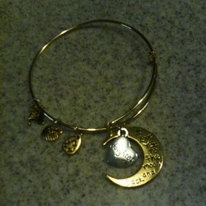 "Daughter, I love you to the moon & back" Bangle