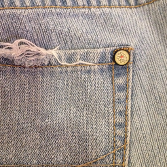 Cut Off Denim Shorts - Picture 4 of 4