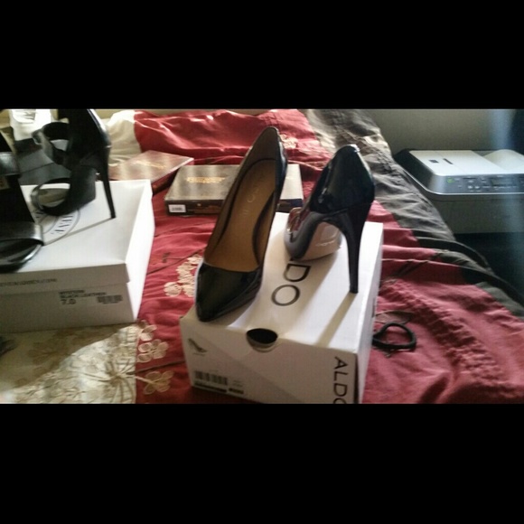 Aldo Black Frited Pumps