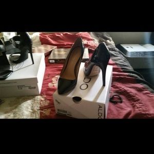 Aldo Black Frited Pumps