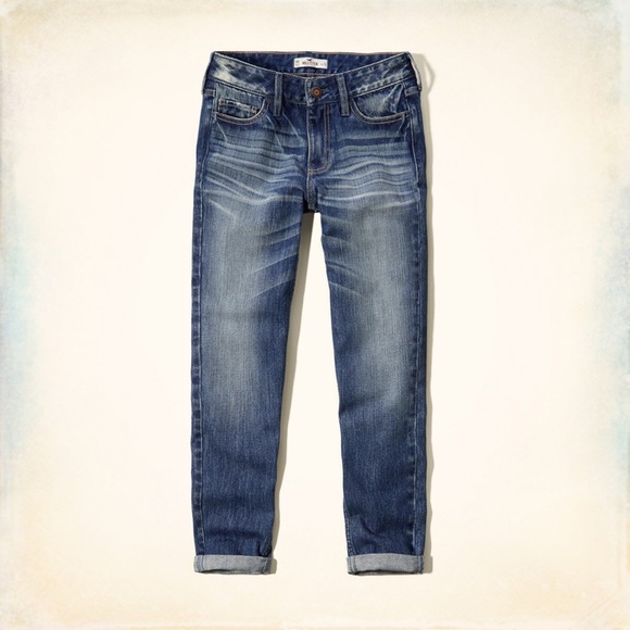 Hollister Boyfriend Denim Jeans - Medium Wash, 1-R
