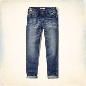 Hollister Boyfriend Denim Jeans - Medium Wash, 1-R