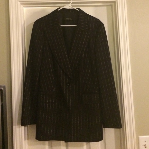 Gold Pinstripe Escada Blazer