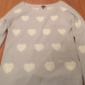 Grey heart sweater