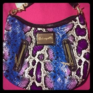 ⚡️BETSEYVILLE MULTICOLORED SNAKESKIN PRINT TOTE⚡️