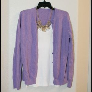 Lavender basic cardigan
