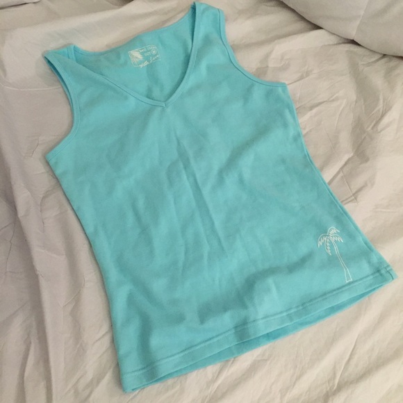 Baby blue carribean style tank top