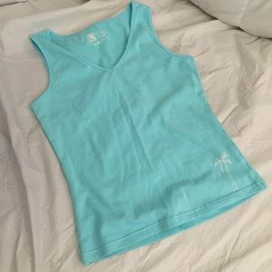 Baby blue carribean style tank top