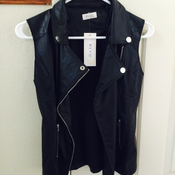 Pu leather vest