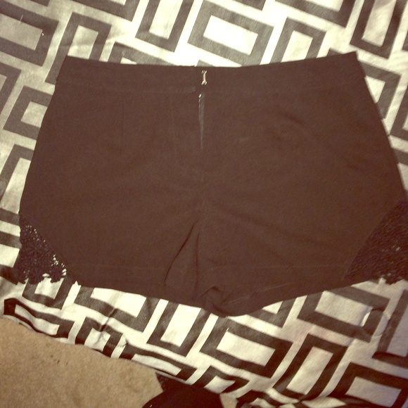 Black dress shorts.