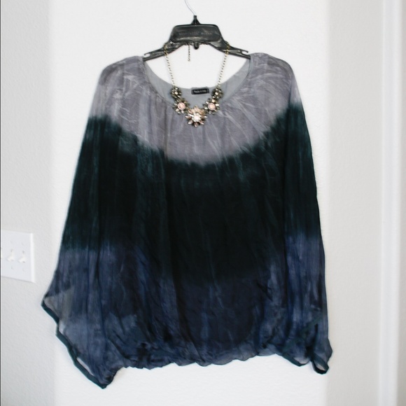 Tops - Tie dye sheer blouse
