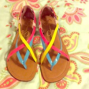Worn Once Jessica Simpson Multi Color Sandals