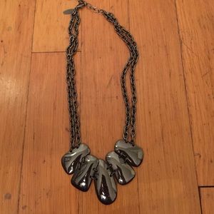 Metallic grey necklace