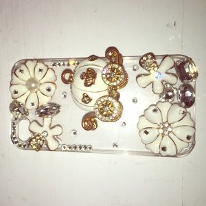 ▫️▫️White clear carriage ▫️▫️I phone 4/4s case 💎