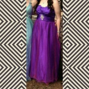 Beautiful Pink and Purple Prom Dress