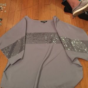 Grey sequin top