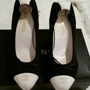 Authentic Chanel stretch pumps .