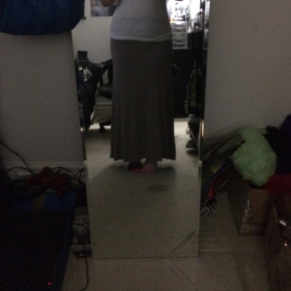 Brown maxi skirt